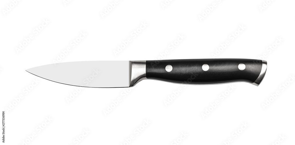 Kitchen utensils isolated on white background. Cutting sharp knife Kitchen utensils isolated on white background. Cutting sharp knife