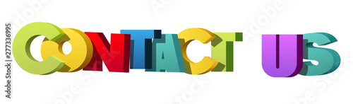 Colorful illustration of "Contact Us"