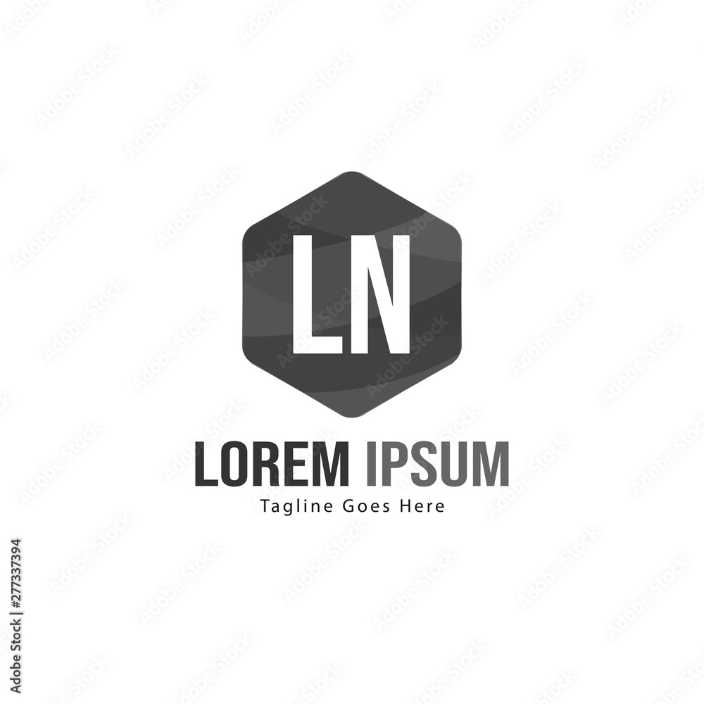 Initial LN logo template with modern frame. Minimalist LN letter logo vector illustration Initial LN logo template with modern frame. Minimalist LN letter logo vector illustration