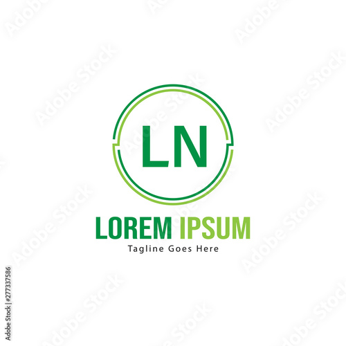 Free Download Initial LN logo template with modern frame. Minimalist LN letter logo vector illustration - GFXLoad