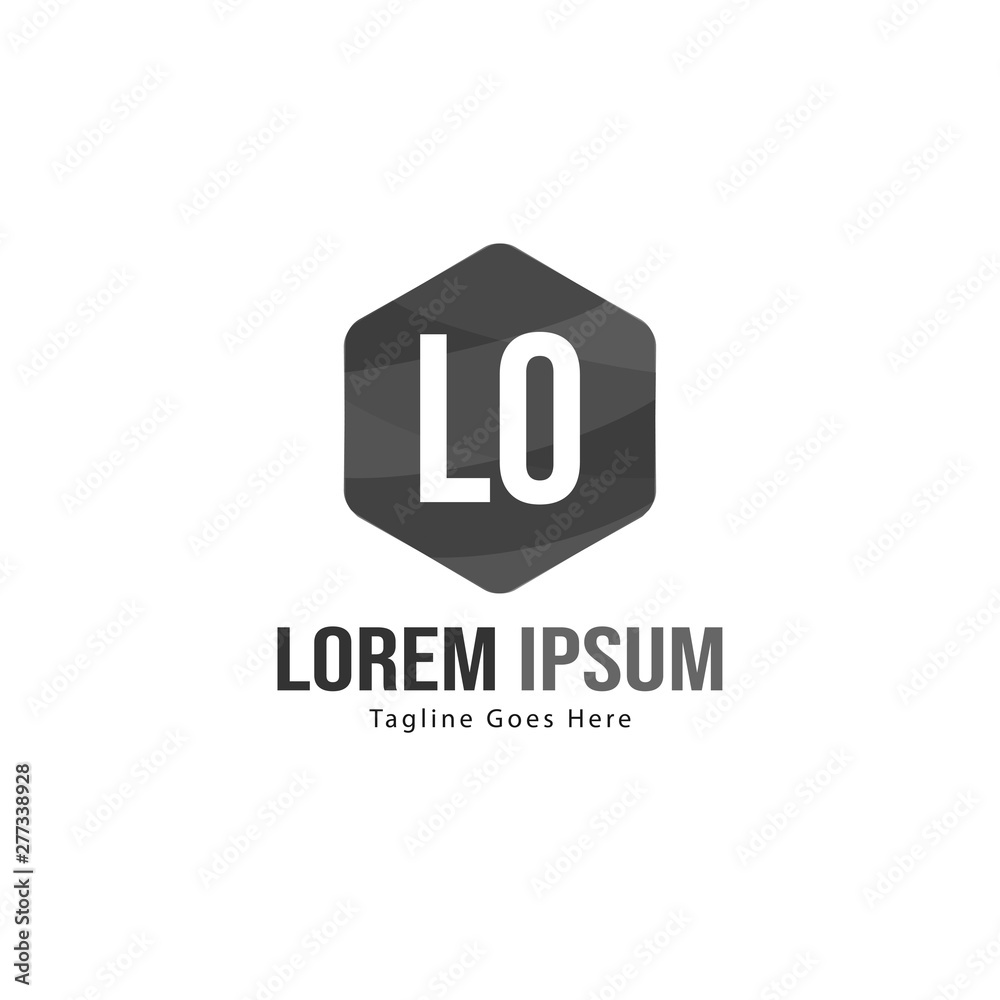 Initial LO logo template with modern frame. Minimalist LO letter logo vector illustration Initial LO logo template with modern frame. Minimalist LO letter logo vector illustration