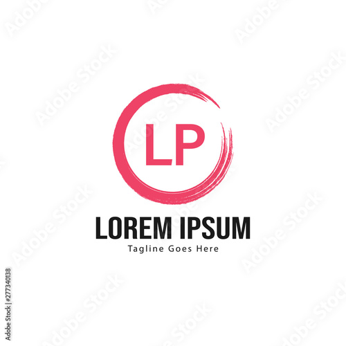 Initial LQ logo template with modern frame. Minimalist LQ letter logo vector illustration