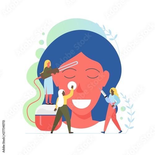 Beautician services, vector flat style design illustration