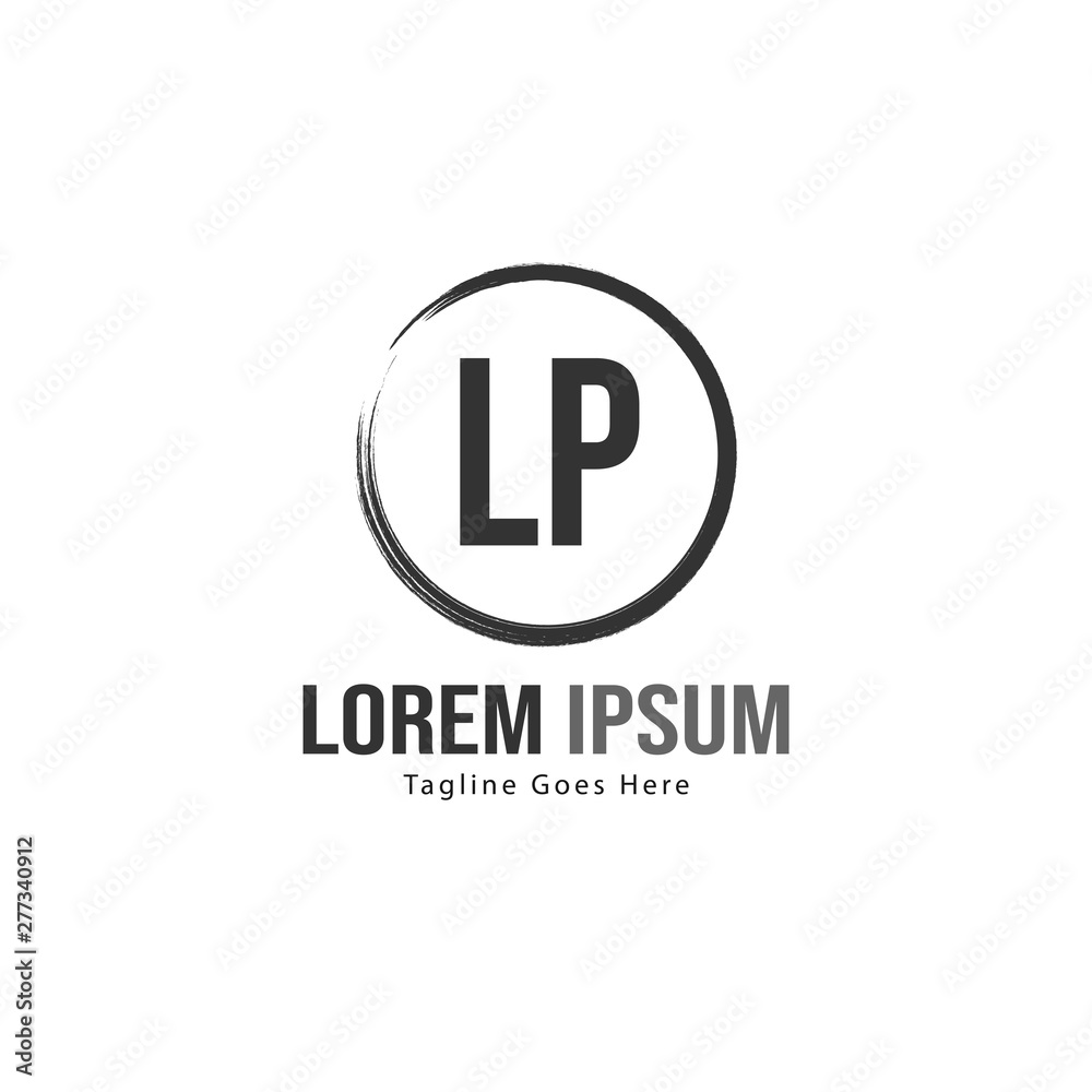 Initial LQ logo template with modern frame. Minimalist LQ letter logo vector illustration