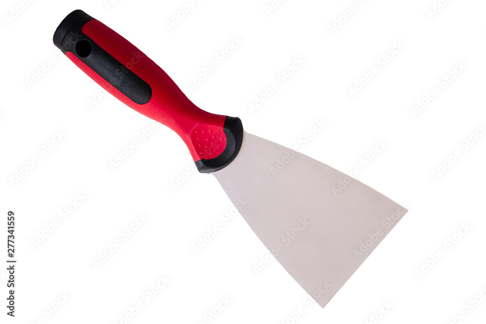 Steel trowel on a white background Steel trowel on a white background