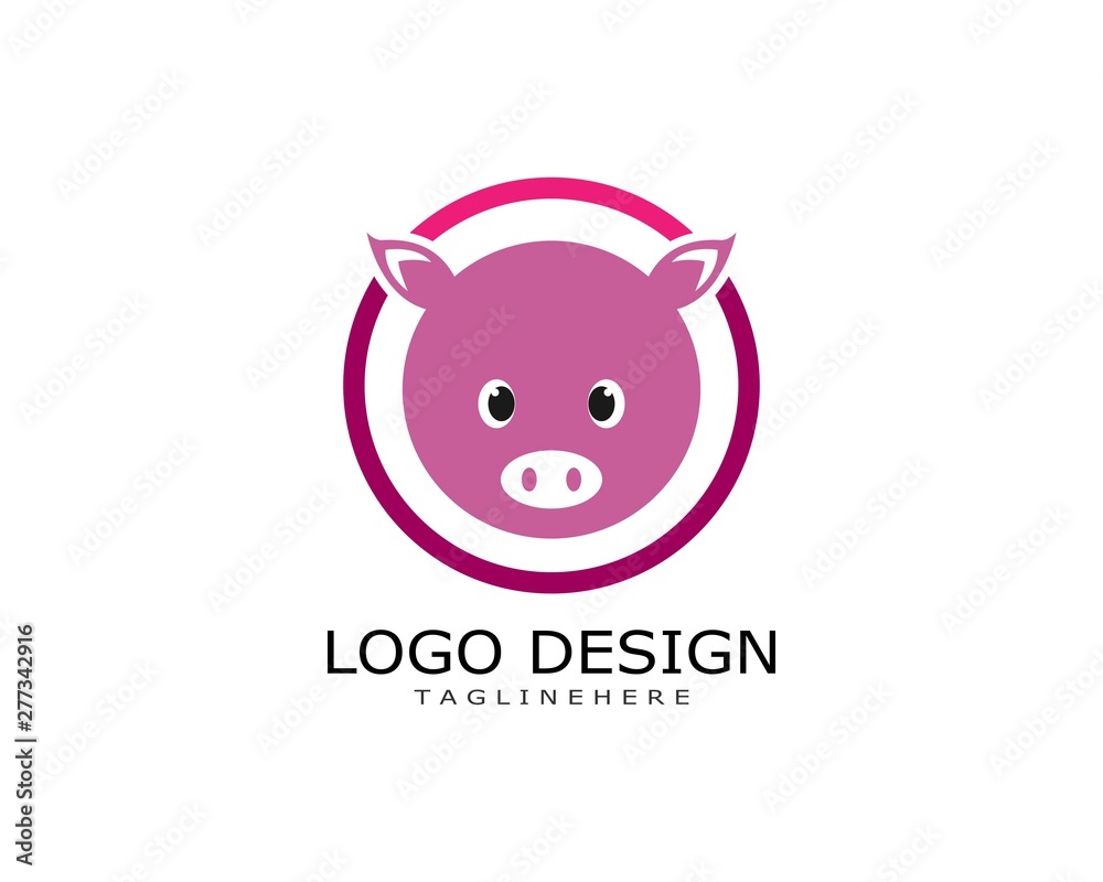 pig logo vector template pig logo vector template