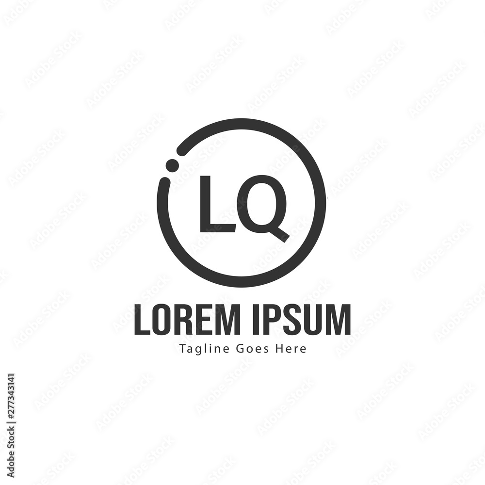 Initial LQ logo template with modern frame. Minimalist LQ letter logo vector illustration Initial LQ logo template with modern frame. Minimalist LQ letter logo vector illustration
