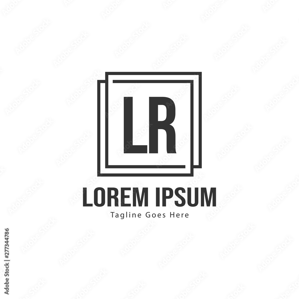 Initial LR logo template with modern frame. Minimalist LR letter logo vector illustration Initial LR logo template with modern frame. Minimalist LR letter logo vector illustration