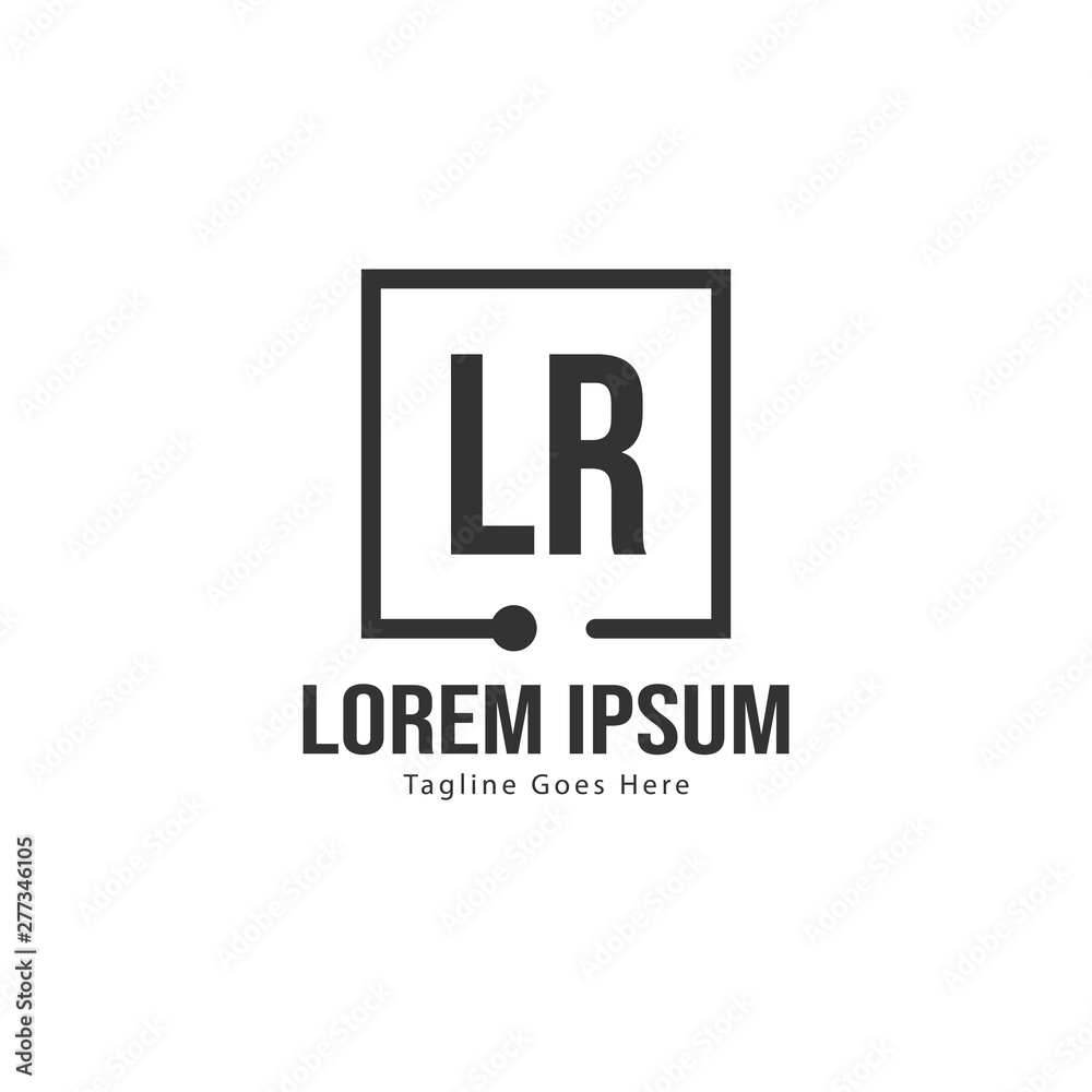 Initial LR logo template with modern frame. Minimalist LR letter logo vector illustration Initial LR logo template with modern frame. Minimalist LR letter logo vector illustration