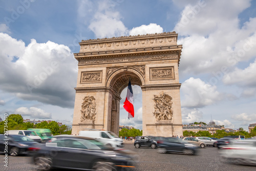 Day Traffic near the Arc de Triomphe