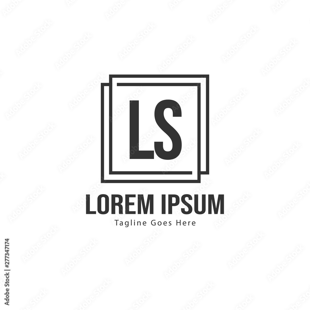 Initial LS logo template with modern frame. Minimalist LS letter logo vector illustration Initial LS logo template with modern frame. Minimalist LS letter logo vector illustration