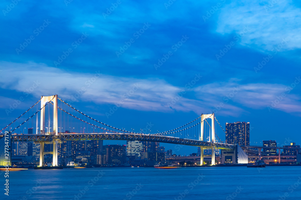 Naklejka premium 海辺の東京の夜景