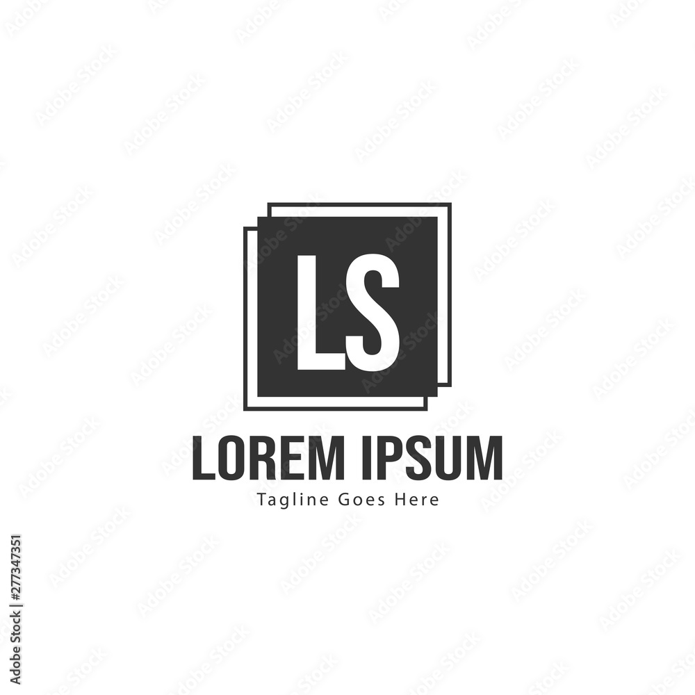 Initial LS logo template with modern frame. Minimalist LS letter logo vector illustration Initial LS logo template with modern frame. Minimalist LS letter logo vector illustration