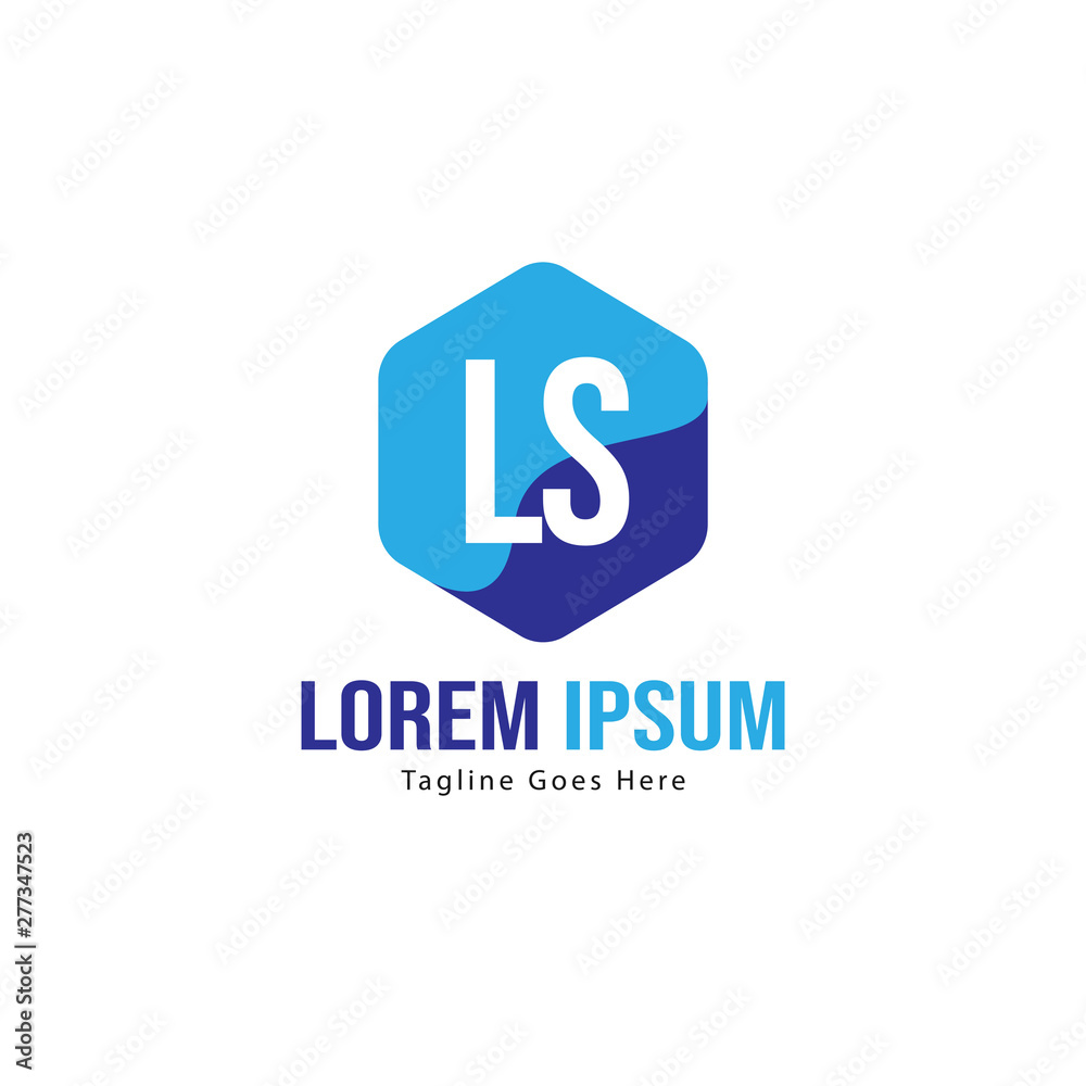 Initial LS logo template with modern frame. Minimalist LS letter logo vector illustration Initial LS logo template with modern frame. Minimalist LS letter logo vector illustration