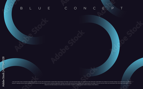 Black premium background with luxury blue pattern and lines. Rich background for poster premium design.