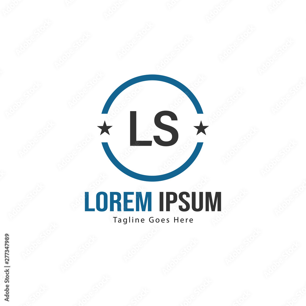 Initial LS logo template with modern frame. Minimalist LS letter logo vector illustration Initial LS logo template with modern frame. Minimalist LS letter logo vector illustration