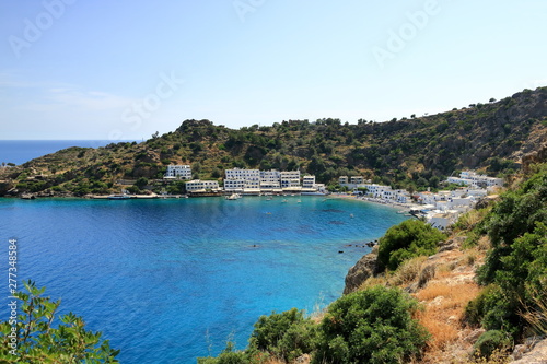 Fototapeta Naklejka Na Ścianę i Meble -  clear water bay of Loutro town on Crete island, Greece