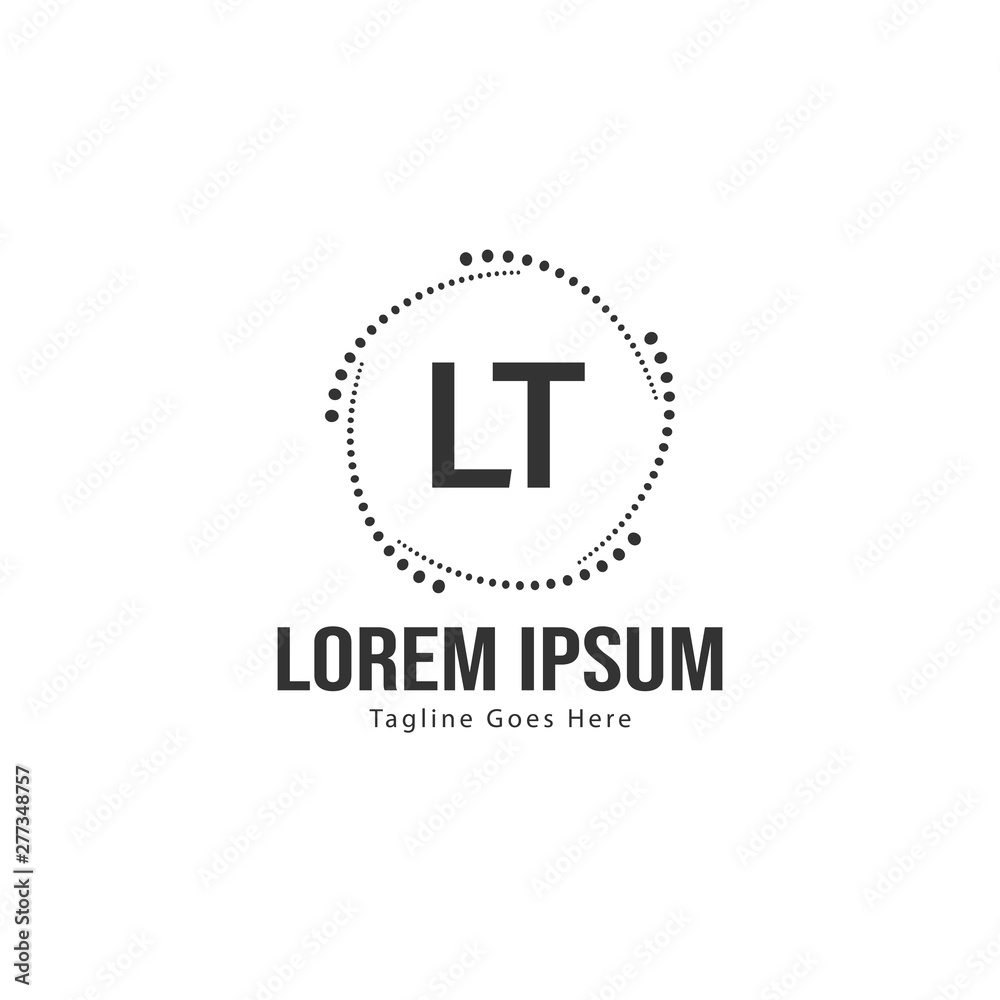 Initial LT logo template with modern frame. Minimalist LT letter logo vector illustration Initial LT logo template with modern frame. Minimalist LT letter logo vector illustration
