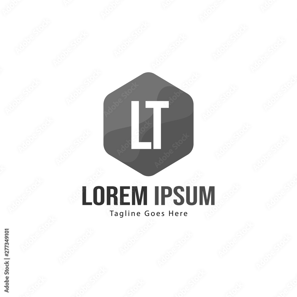 Obraz premium Initial LT logo template with modern frame. Minimalist LT letter logo vector illustration