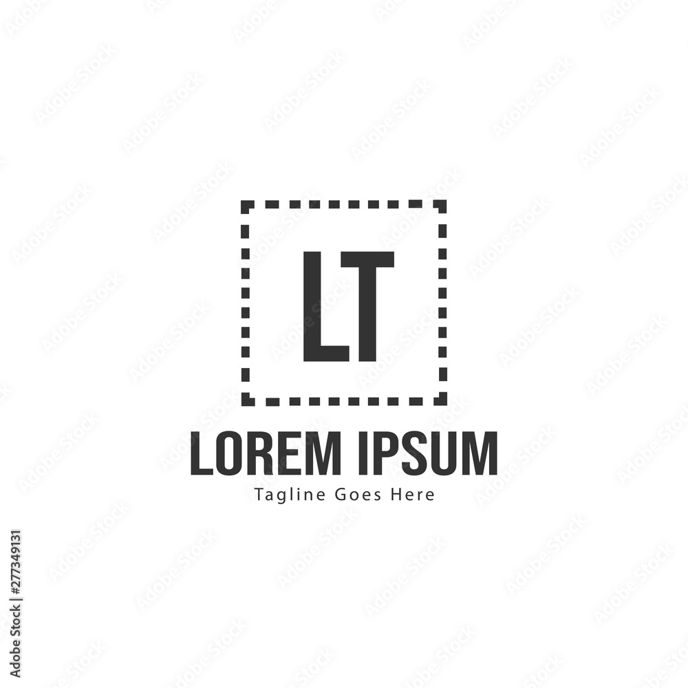 Initial LT logo template with modern frame. Minimalist LT letter logo vector illustration Initial LT logo template with modern frame. Minimalist LT letter logo vector illustration