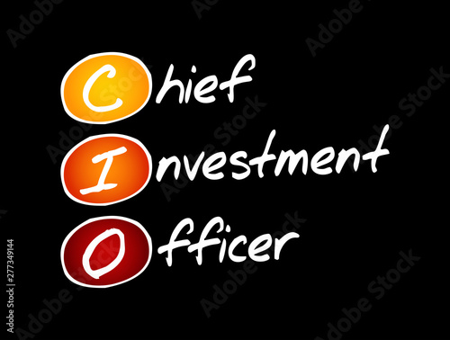 CIO - Chief Investment Officer acronym, business concept background