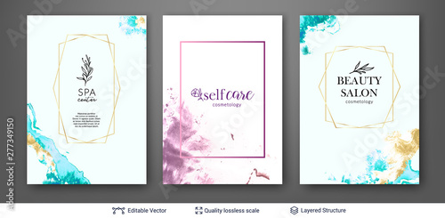 Beauty SPA care salon cosmetologist logo design.