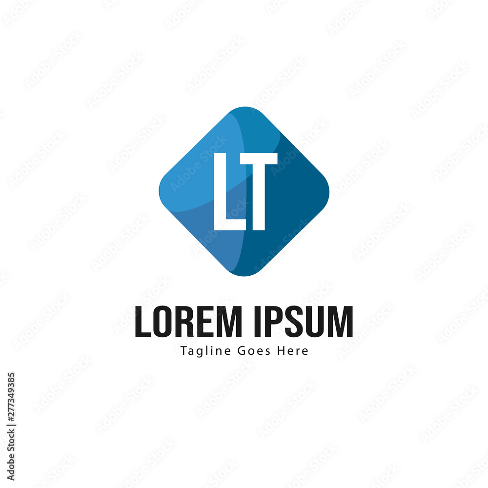 Initial LT logo template with modern frame. Minimalist LT letter logo vector illustration Initial LT logo template with modern frame. Minimalist LT letter logo vector illustration