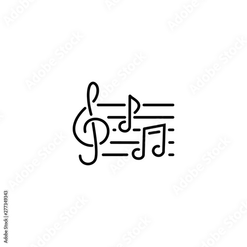 Treble clef and notes icon