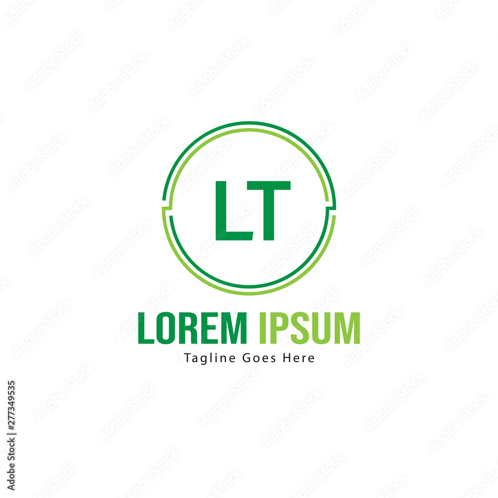 Initial LT logo template with modern frame. Minimalist LT letter logo vector illustration Initial LT logo template with modern frame. Minimalist LT letter logo vector illustration