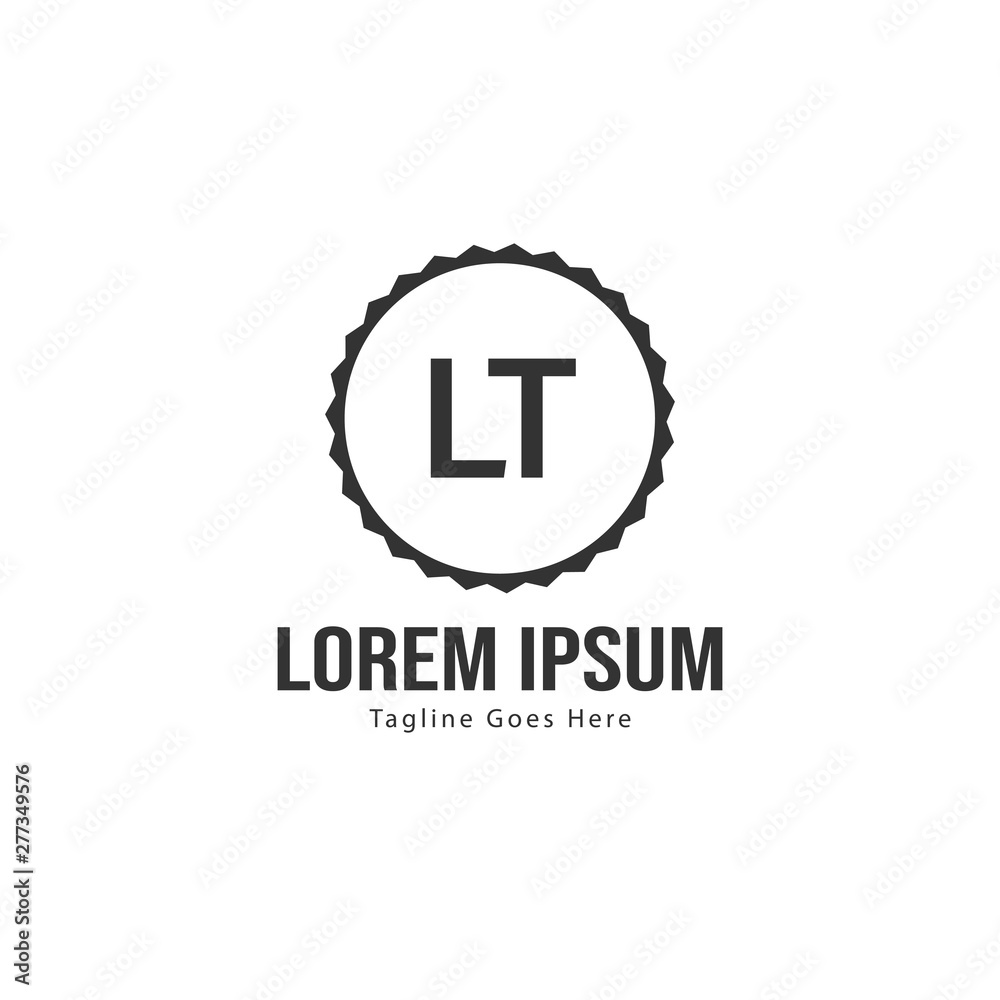 Initial LT logo template with modern frame. Minimalist LT letter logo vector illustration Initial LT logo template with modern frame. Minimalist LT letter logo vector illustration