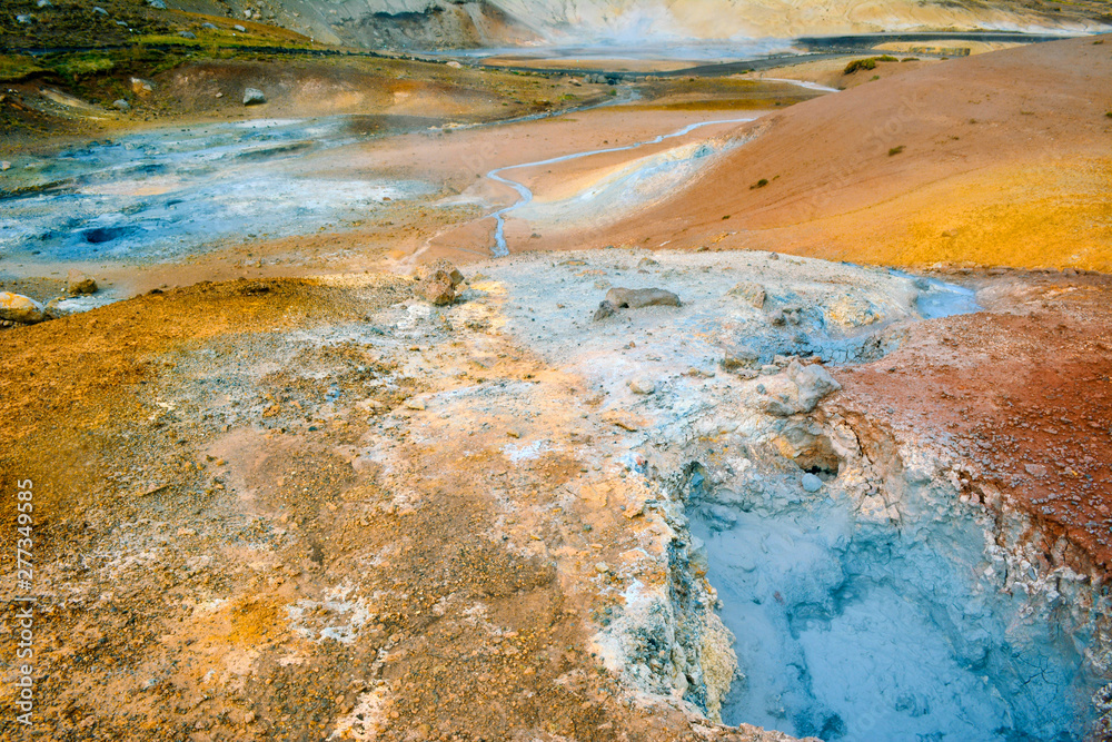 Fumarole field in Namafjall, Iceland. Fumarole field in Namafjall, Iceland.