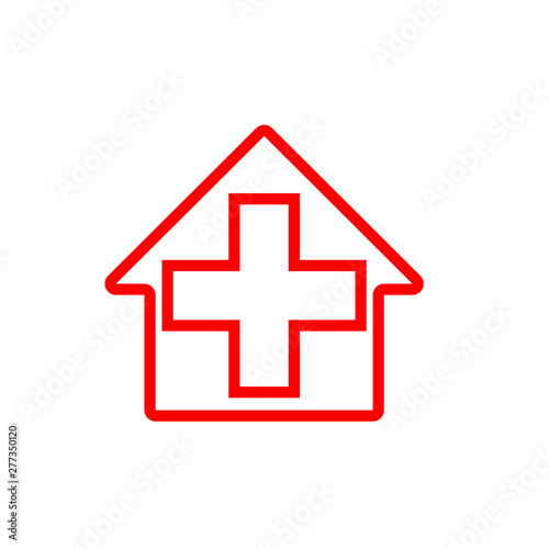 Hospital symbol icon vector illustration