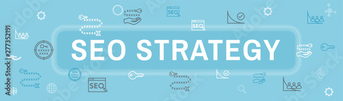 SEO Strategy - Search engine optimization concept - keywords, etc