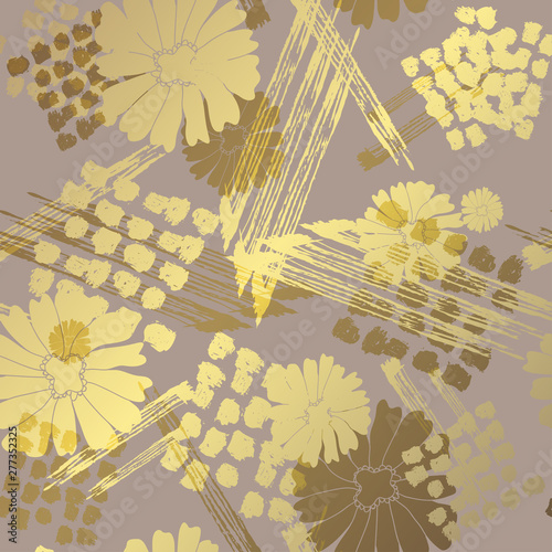 golden floral pattern
