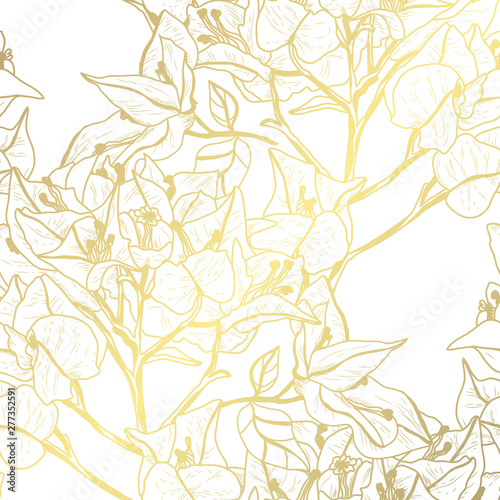 golden seamless pattern