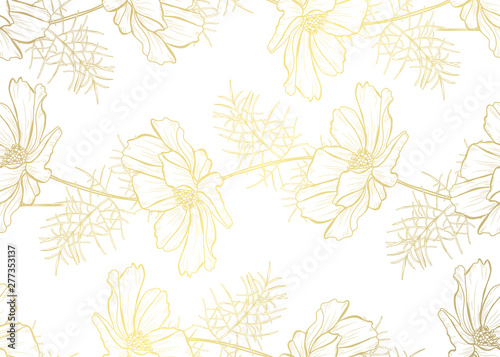 golden seamless pattern