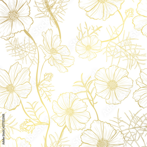 golden seamless pattern