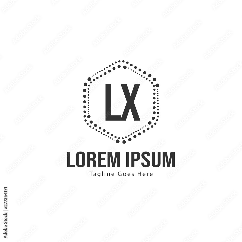 Initial LX logo template with modern frame. Minimalist LX letter logo vector illustration Initial LX logo template with modern frame. Minimalist LX letter logo vector illustration