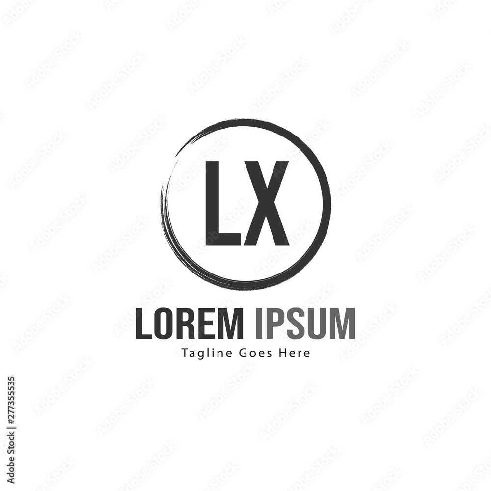 Initial LX logo template with modern frame. Minimalist LX letter logo vector illustration Initial LX logo template with modern frame. Minimalist LX letter logo vector illustration