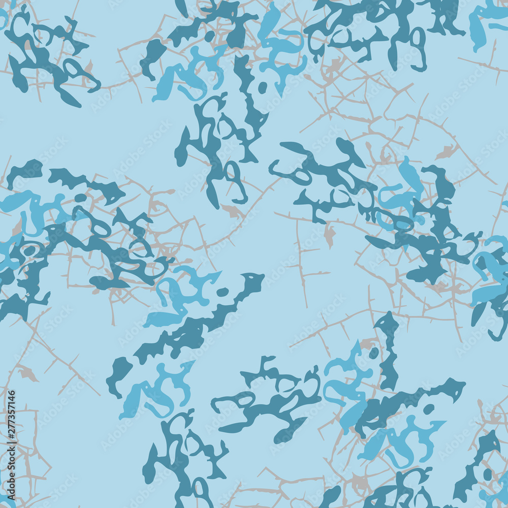 Winter camouflage of various shades of grey and blue colors Winter camouflage of various shades of grey and blue colors