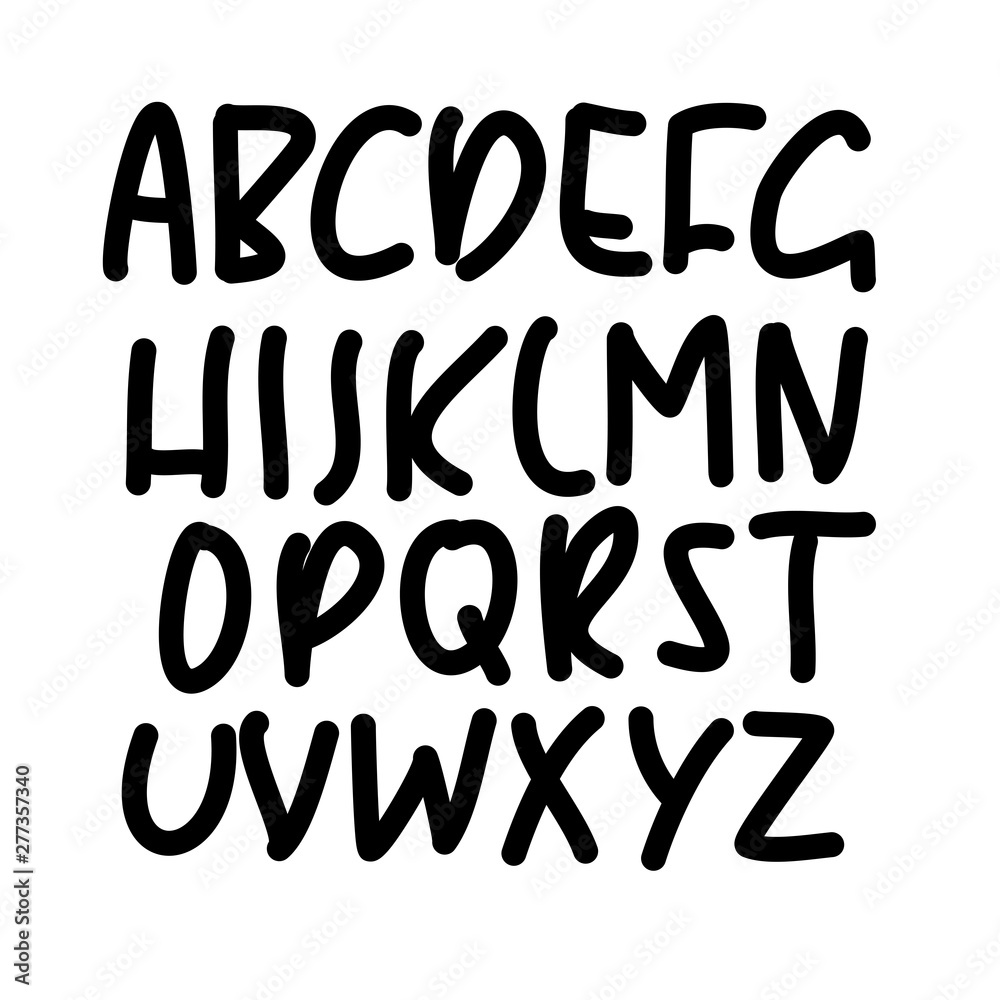 Simple alphabet. Modern font. Vector illustration. Simple alphabet. Modern font. Vector illustration.