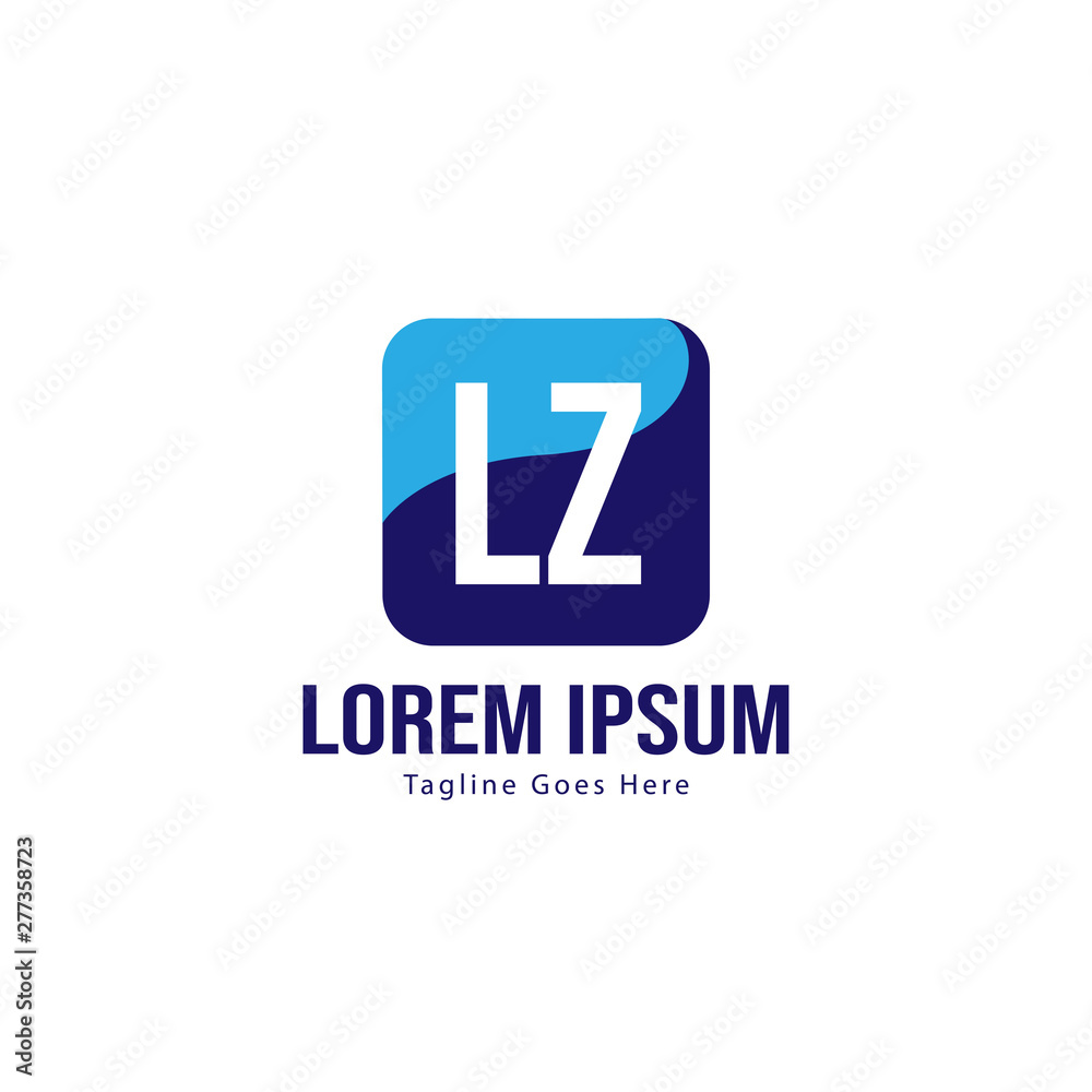Initial LZ logo template with modern frame. Minimalist LZ letter logo vector illustration Initial LZ logo template with modern frame. Minimalist LZ letter logo vector illustration