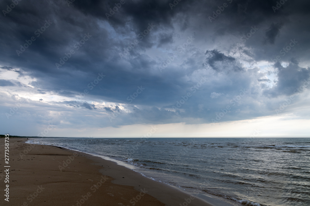 Rainy day by Baltic sea at Liepaja, Latvia. Rainy day by Baltic sea at Liepaja, Latvia.