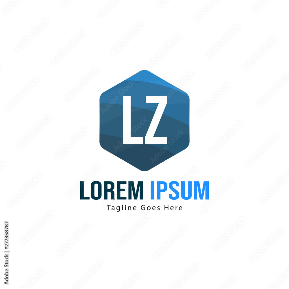 Initial LZ logo template with modern frame. Minimalist LZ letter logo vector illustration Initial LZ logo template with modern frame. Minimalist LZ letter logo vector illustration
