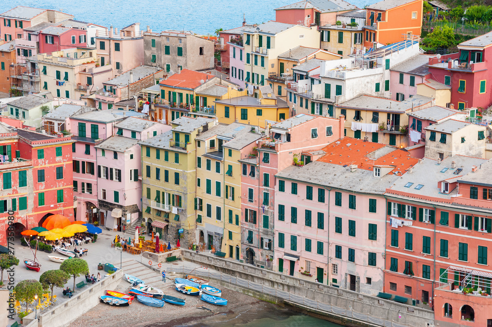 Colorful residential house in Vernazza, Cinque Terre, Italy