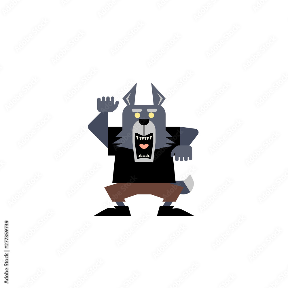 かわいい狼男のイラスト02 Stock ベクター Adobe Stock