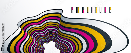 Abstract 3D trendy modern lines in perspective vector background, dimensional design cool element, funky style layout for ads posters banners and covers, perfect abstraction.