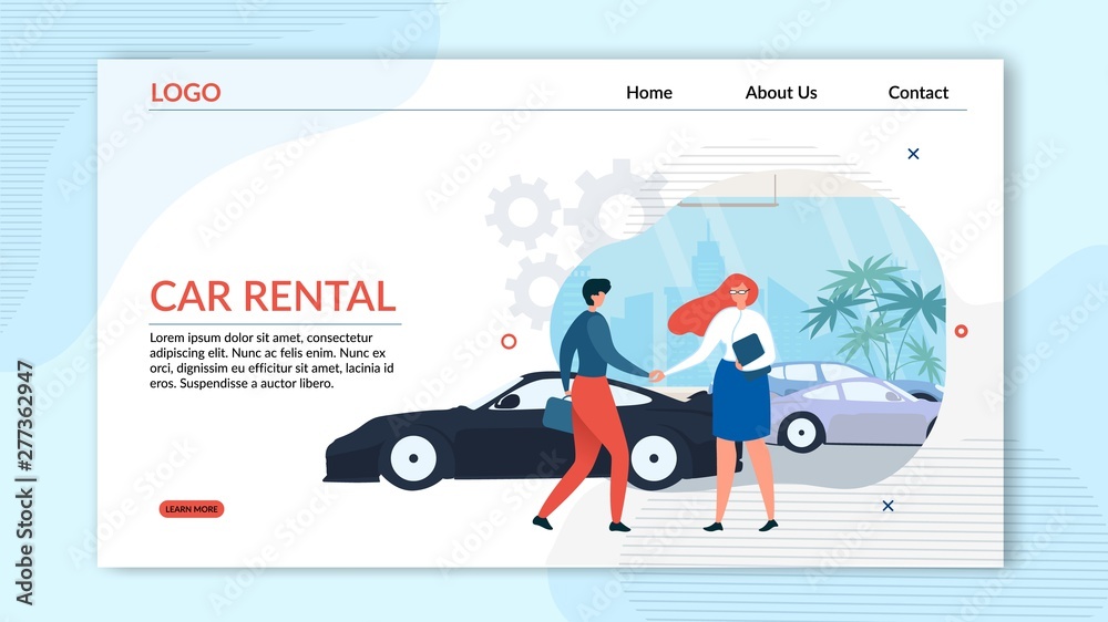 Landing Page Professional Car Rental Service