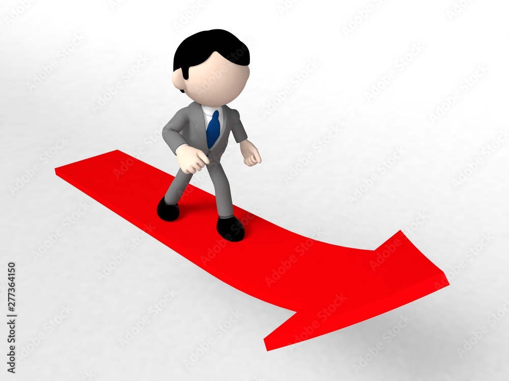 順調に進むビジネスマン Stock イラスト Adobe Stock