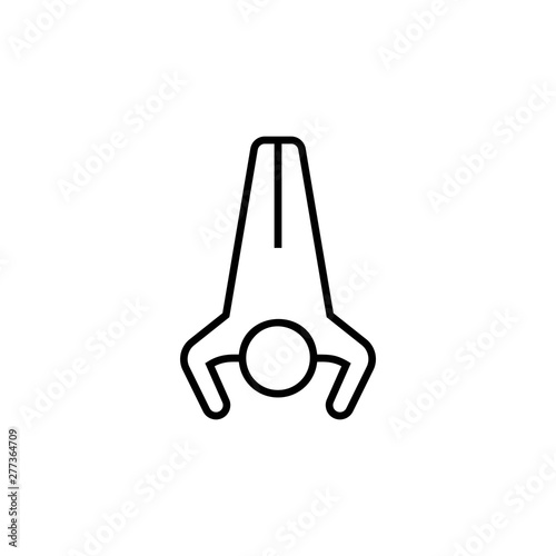 Push ups icon in line style. push up is a movement to train the chest muscles. Push up sign and symbol isolated on white background.- vector